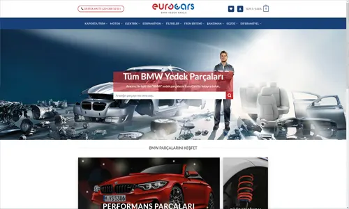 Komut Yazılım - Euro Cars | BMW - E-Ticaret Web Sitesi